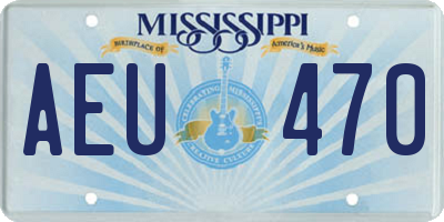 MS license plate AEU470