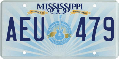 MS license plate AEU479