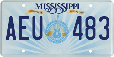 MS license plate AEU483