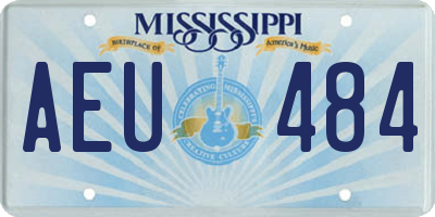 MS license plate AEU484