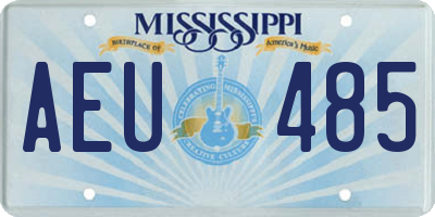 MS license plate AEU485