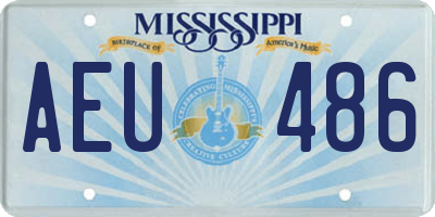 MS license plate AEU486