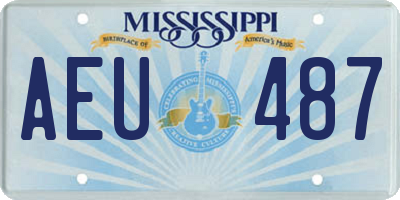 MS license plate AEU487