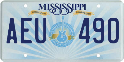MS license plate AEU490