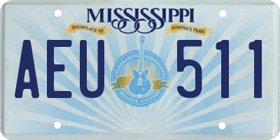 MS license plate AEU511
