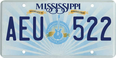 MS license plate AEU522