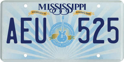 MS license plate AEU525
