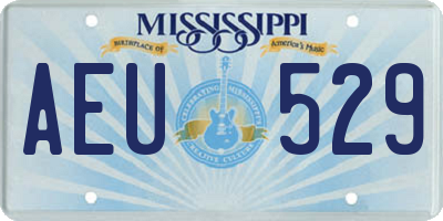 MS license plate AEU529