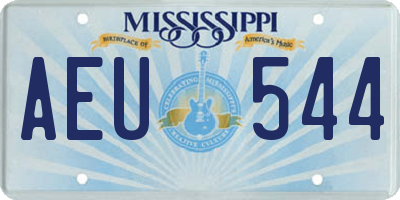 MS license plate AEU544