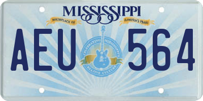 MS license plate AEU564
