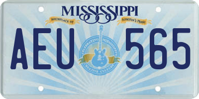 MS license plate AEU565