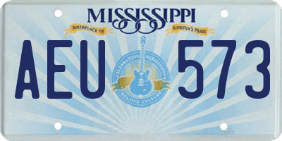 MS license plate AEU573