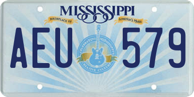 MS license plate AEU579