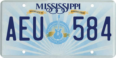 MS license plate AEU584