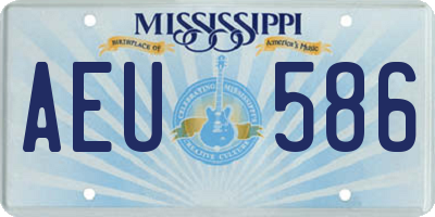 MS license plate AEU586
