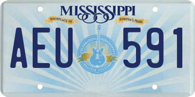 MS license plate AEU591