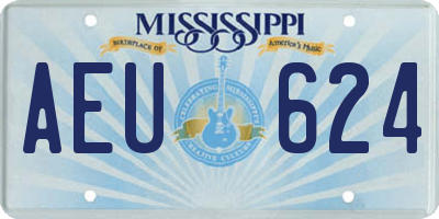 MS license plate AEU624