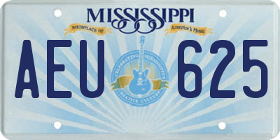 MS license plate AEU625