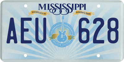 MS license plate AEU628