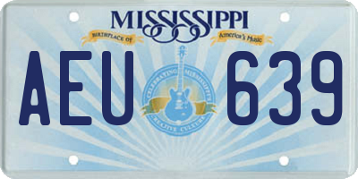 MS license plate AEU639