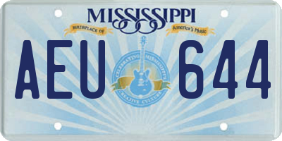 MS license plate AEU644