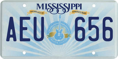 MS license plate AEU656