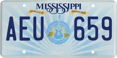 MS license plate AEU659