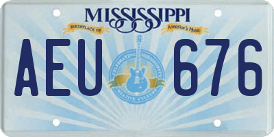 MS license plate AEU676