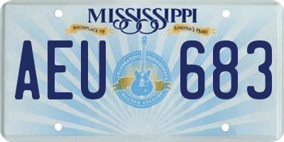 MS license plate AEU683