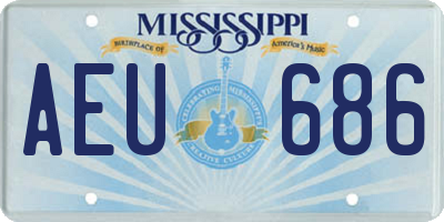 MS license plate AEU686