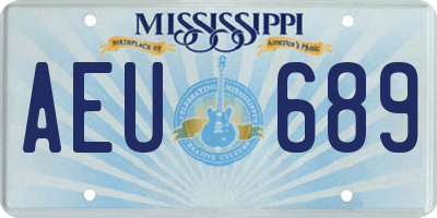 MS license plate AEU689