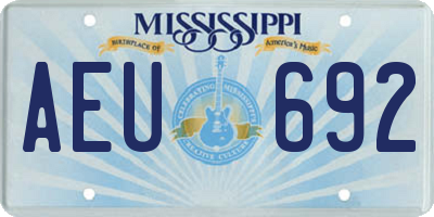 MS license plate AEU692