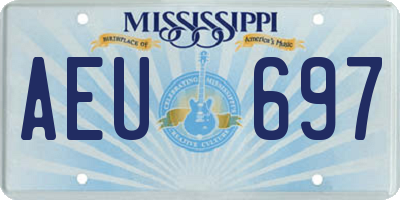 MS license plate AEU697