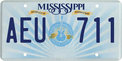MS license plate AEU711