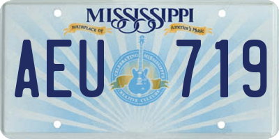 MS license plate AEU719