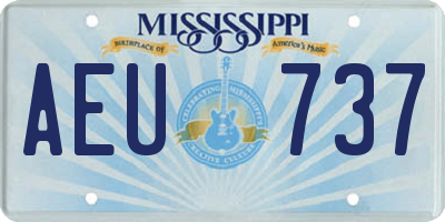 MS license plate AEU737
