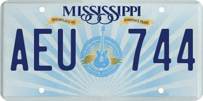MS license plate AEU744
