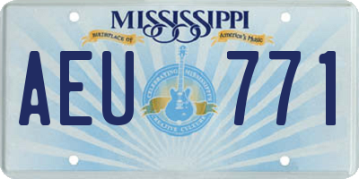 MS license plate AEU771