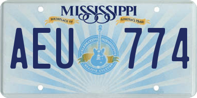 MS license plate AEU774