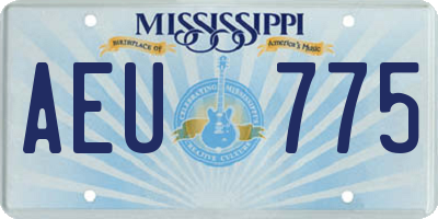MS license plate AEU775