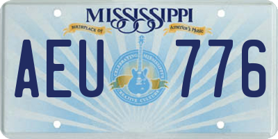 MS license plate AEU776