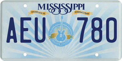 MS license plate AEU780