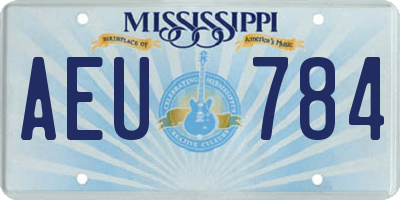 MS license plate AEU784
