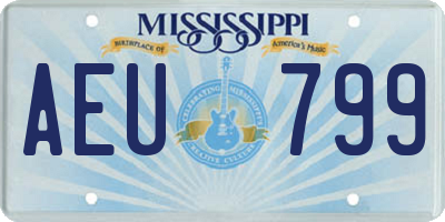 MS license plate AEU799