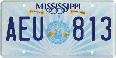 MS license plate AEU813