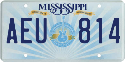 MS license plate AEU814