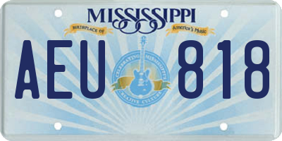 MS license plate AEU818