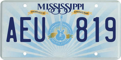 MS license plate AEU819