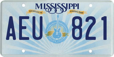 MS license plate AEU821