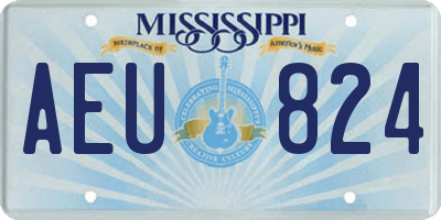 MS license plate AEU824